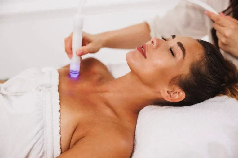 Woman Getting Hydrafacials Treatment at Embrace Wellness in Bismarck, ND