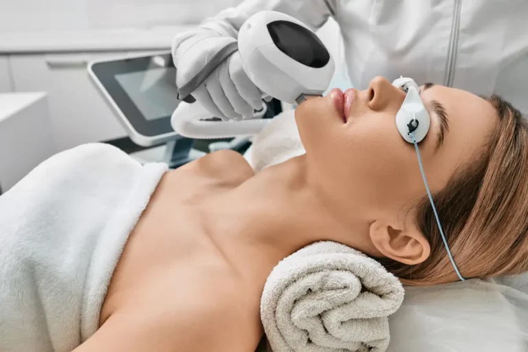 Woman Getting IPL Treatment at Embrace Wellness in Bismarck, ND
