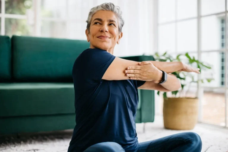 Lady doing exercise after MorpheusV Treatment in Bismarck, ND | Embrace Wellness