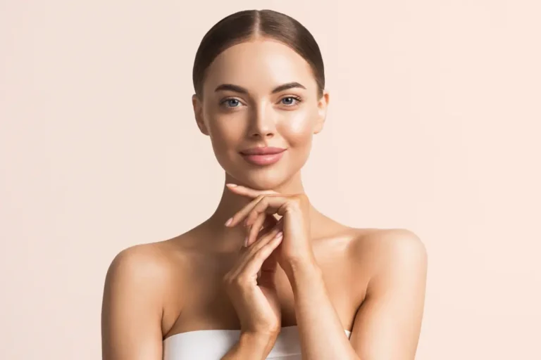 Woman with smiling face after skin treatment at embrace wellness | Bismarck, ND
